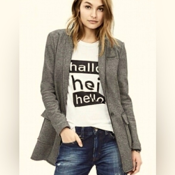 NWT Banana Republic Wool Blend Textured Boyfriend Blazer Sz 8P - Picture 2 of 14